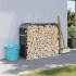 Leñero de acero galvanizado gris antracita 120x45x100