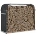 Leñero de acero galvanizado gris antracita 120x45x100