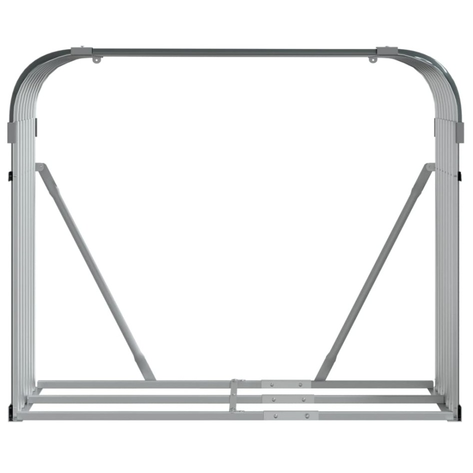 Leñero de acero galvanizado gris antracita 120x45x100
