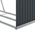 Leñero de acero galvanizado gris antracita 120x45x100