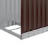 Leñero de acero galvanizado marrón 40x45x170