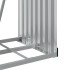 Leñero de acero galvanizado marrón 40x45x170