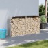 Leñero de acero galvanizado gris claro 180x45x100