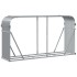 Leñero de acero galvanizado gris claro 180x45x100