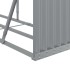Leñero de acero galvanizado gris claro 180x45x100
