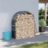 Leñero de acero galvanizado gris antracita 120x45x140