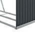 Leñero de acero galvanizado gris antracita 120x45x140