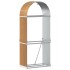 Leñero de acero galvanizado marrón claro 80x45x190