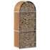 Leñero de acero galvanizado marrón claro 80x45x190