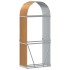 Leñero de acero galvanizado marrón claro 80x45x190