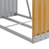 Leñero de acero galvanizado marrón claro 80x45x190
