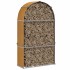 Leñero de acero galvanizado marrón claro 120x45x210