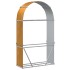 Leñero de acero galvanizado marrón claro 120x45x210