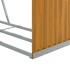 Leñero de acero galvanizado marrón claro 120x45x210