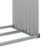 Leñero de acero galvanizado marrón claro 120x45x210