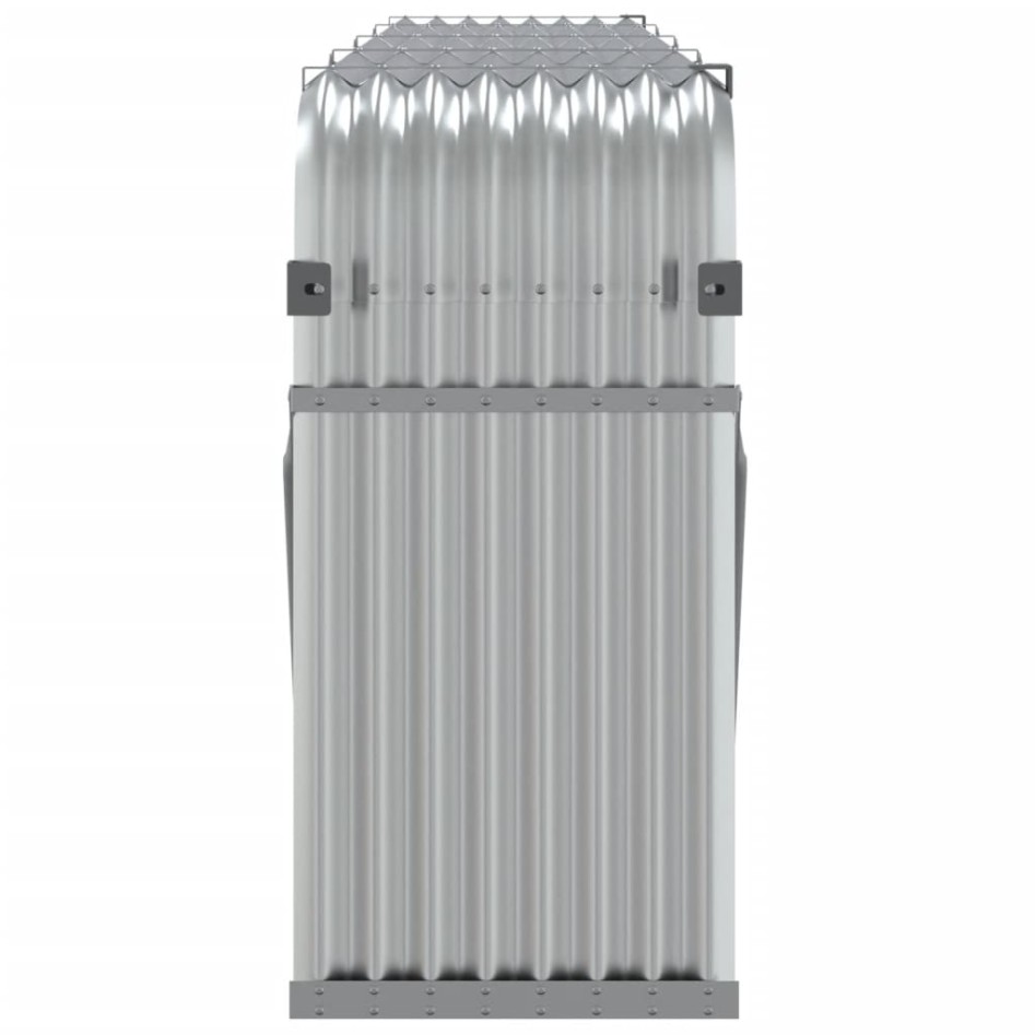 Leñero de acero galvanizado plateado 300x45x100