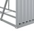 Leñero de acero galvanizado plateado 300x45x100