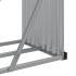 Leñero de acero galvanizado plateado 300x45x100