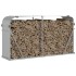 Leñero de acero galvanizado plateado 180x45x100