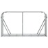 Leñero de acero galvanizado plateado 180x45x100
