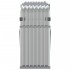 Leñero de acero galvanizado plateado 180x45x100