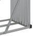 Leñero de acero galvanizado plateado 180x45x100