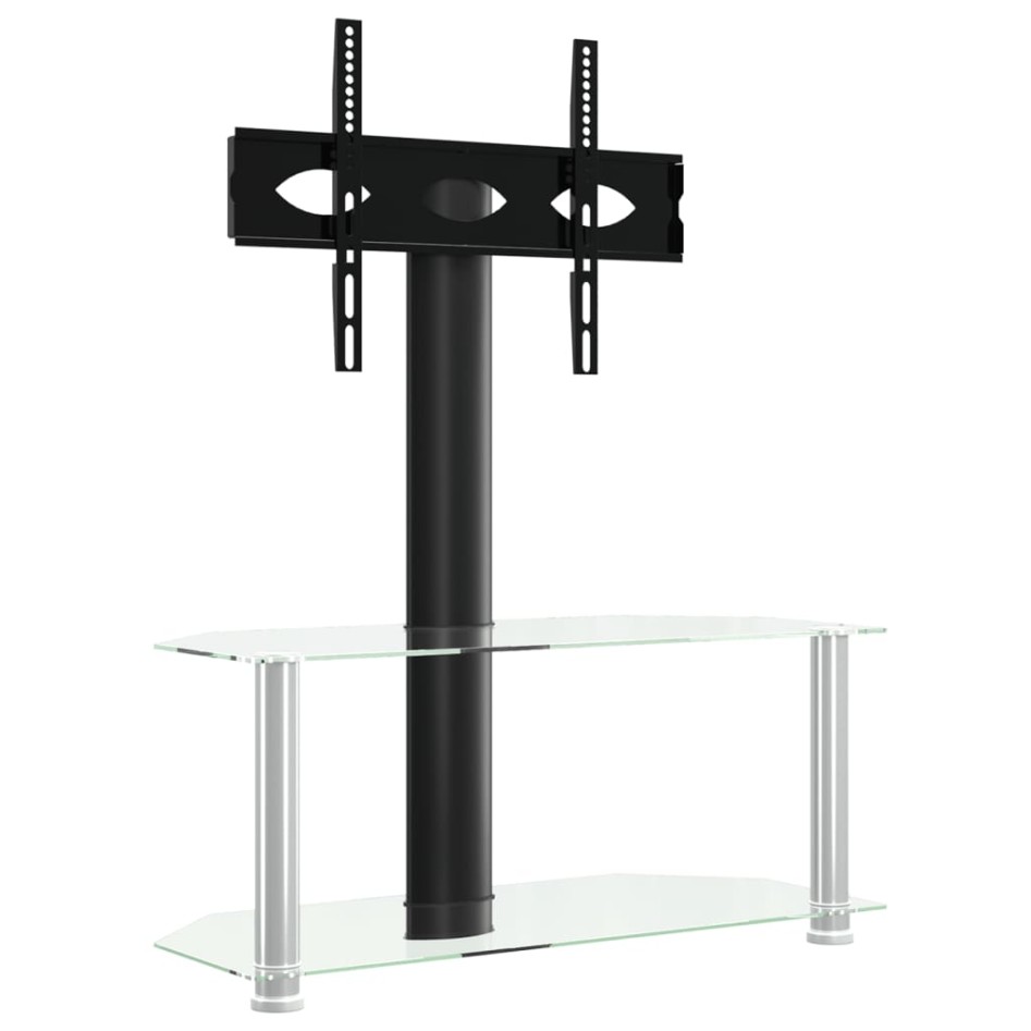 Mueble TV esquina 2 niveles para 32-70 pulgadas negro