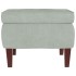 Taburete con patas de madera terciopelo gris
