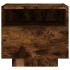Mesitas de noche con luces LED 2 uds roble ahumado 40x39x37