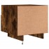 Mesitas de noche con luces LED 2 uds roble ahumado 40x39x37