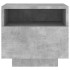 Mesitas de noche con luces LED 2 uds gris hormigón 40x39x37