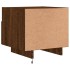Mesitas de noche con luces LED 2 uds marrón roble 40x39x37