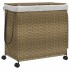 Cesto para ropa sucia con ruedas ratán 60x35x60,5