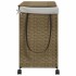 Cesto para ropa sucia con ruedas ratán 60x35x60,5