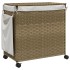 Cesto para ropa sucia con ruedas ratán 60x35x60,5