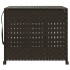 Cesto de ropa sucia con ruedas ratán marrón oscuro 66x35x60