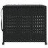 Cesto para ropa sucia con ruedas ratán negro 66x35x60
