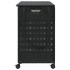 Cesto para ropa sucia con ruedas ratán negro 66x35x60