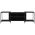 Mueble de TV de madera de ingeniería negro 153x37x50
