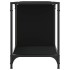 Mueble de TV de madera de ingeniería negro 153x37x50