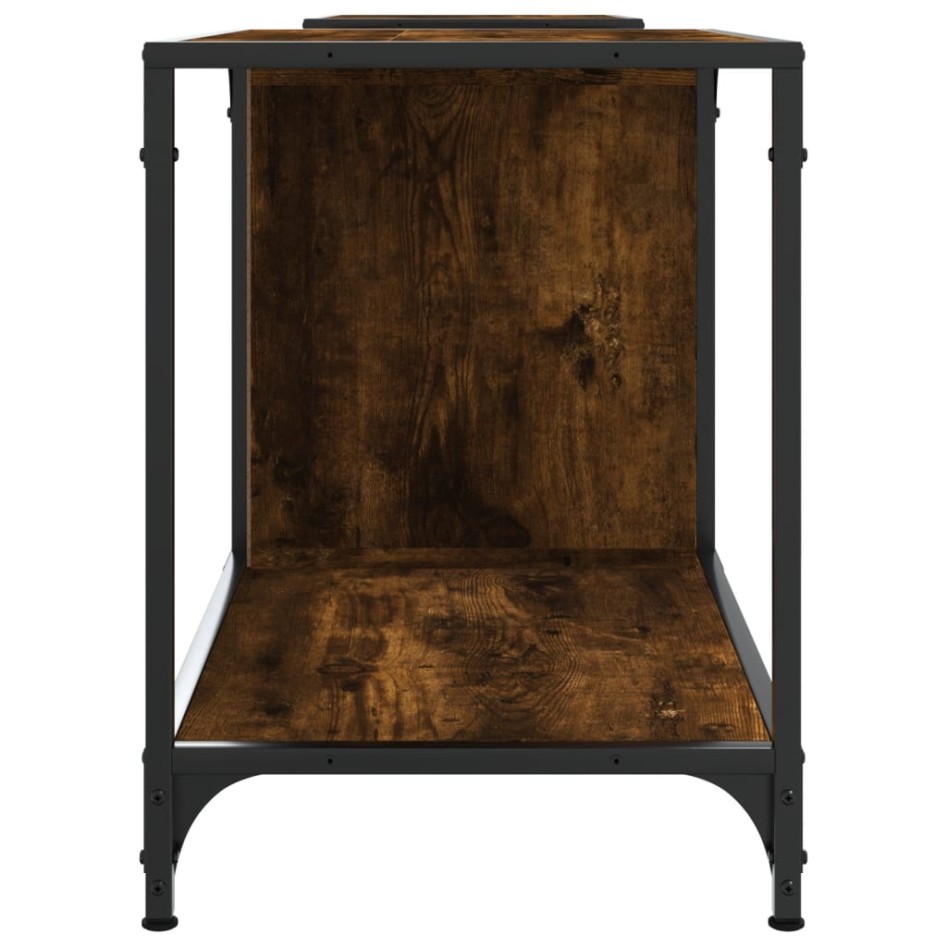 Mueble de TV madera de ingeniería roble ahumado 203x37x50