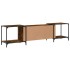 Mueble de TV madera de ingeniería roble ahumado 203x37x50