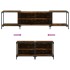 Mueble de TV madera de ingeniería roble ahumado 203x37x50