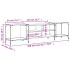 Mueble de TV madera de ingeniería roble ahumado 203x37x50