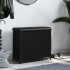 Banco zapatero con cajón abatible negro 62x32x56