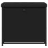 Banco zapatero con cajón abatible negro 62x32x56