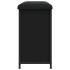 Banco zapatero con cajón abatible negro 62x32x56