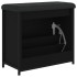 Banco zapatero con cajón abatible negro 62x32x56