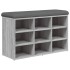 Banco zapatero madera de ingeniería gris Sonoma 82x32x50