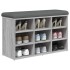 Banco zapatero madera de ingeniería gris Sonoma 82x32x50